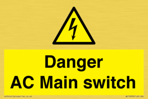 Danger AC Main switch 